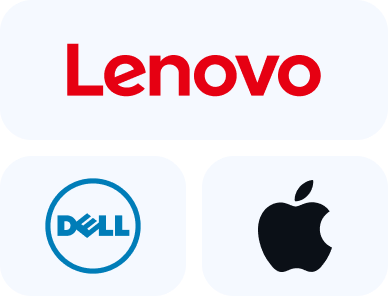 lenovo, dell, ios logos